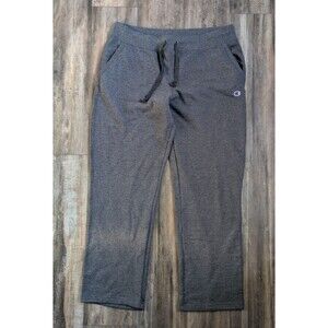 Champion Women's Fleece Open Bottom Pants M1064 Gray Size 2XL Sweat Jogging 32"
